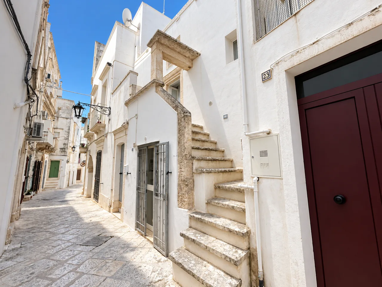 Houses and apartments in the city