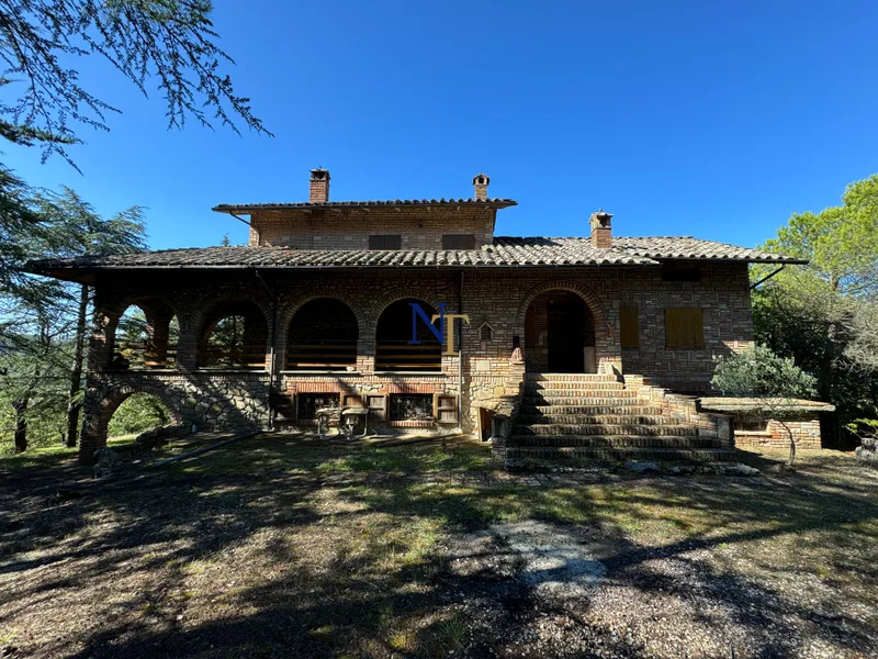 Unique 7-Bedroom Country House with Panoramic Views for Sale in Mount Peglia, Umbria